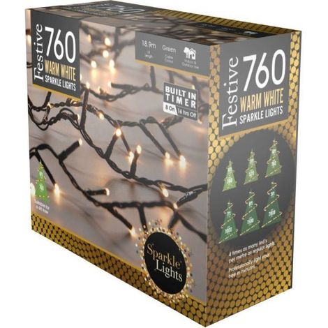 Sparkle Lights - Warm White - 760 LED Lights (P011305)