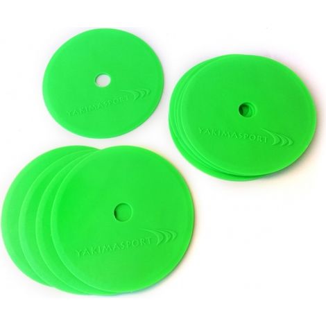 Marcadores de campo planos (alfombrillas de marcaje) - juego de 10 unidades verdes
