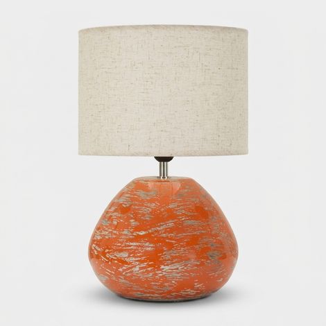 Lampe de table contemporaine en céramique Halo - Orange (1/5)