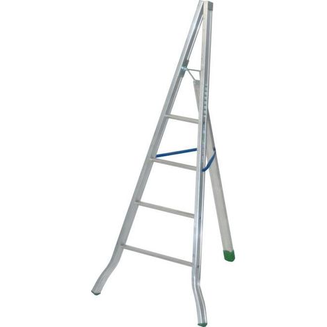 Echafaudages Stéphanois – Échelle fruitière en aluminium 2m – 1x4 marches – Largeur base 0,78m – Charge max 100kg – Hauteur d'accès 3m – AG200