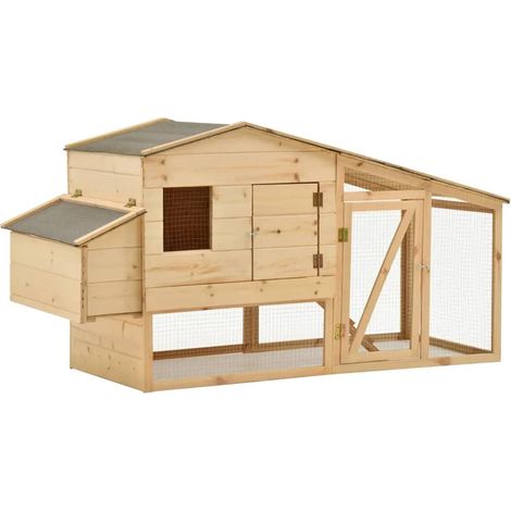 FIMEI Poulailler Bois de pin massif 178x67x92 cm (1/5)