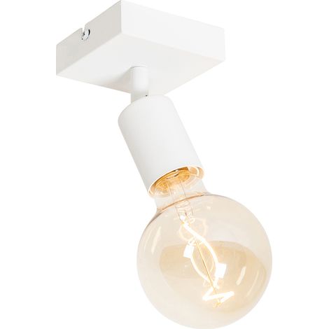 QAZQA Faretto da soffitto/parete facil - Moderno - Acciaio - Bianco - Quadrato Max. 1 x Watt