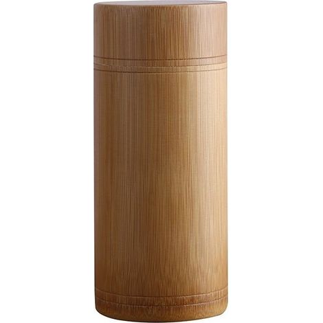 Boîte à thé Portable en Bambou, Boîte de Conservation des Aliments pour le thé, le Café, les Noix et les Epices, Hauteur 10CM (1/4)