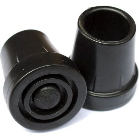 Puntas de goma para bastones y muletas – Negras – 19 mm (1/3)
