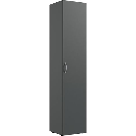Garderobenschrank 1-türig graphit MIAMI-43, B/H/T ca. 30/185/54 cm (1/3)