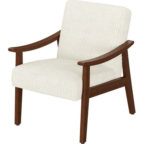 Yaheetech Poltrona per Soggiorno Relax Seduta Imbottita in Velluto a Coste con Schienale e Braccioli Ergonomica da Salotto/Lettura/Ufficio/Studio (1/5)