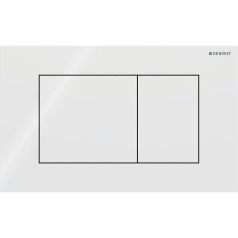 Geberit Sigma40 - Plaque de déclenchement, verre / blanc 115.629.SI.1