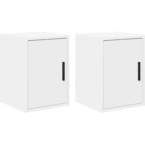 Maison Exclusive - Pensili per Garage 2 pz Bianco in Legno Multistrato