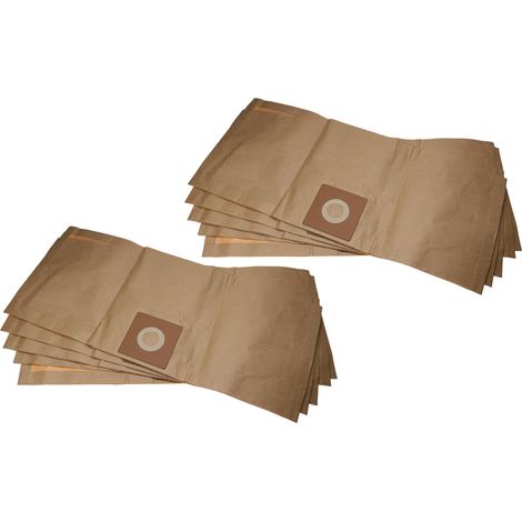 vhbw 10x Sacs compatible avec Kärcher NT 301 aspirateur - 30cm x 40cm marron