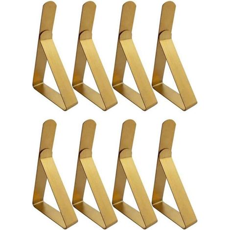 Clips de nappe, Extérieur Nappe de table Pique-nique Clips de table Acier inoxydable Supports de nappe pour les pique-niques L'obtention du diplôme Faire la fête Mariage 8Pack, Couleur or (1/5)