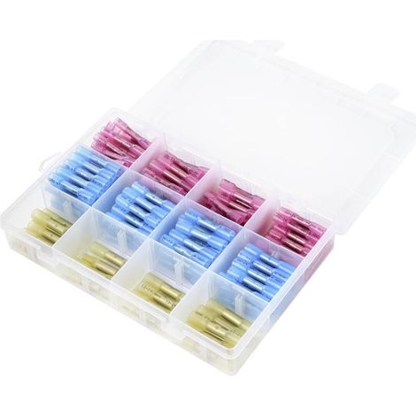 TRU COMPONENTS TC-9878224 Prolongateur coffret d'assortiment 0.5 mm² 6 mm² rouge, bleu, jaune 1 set (1/2)