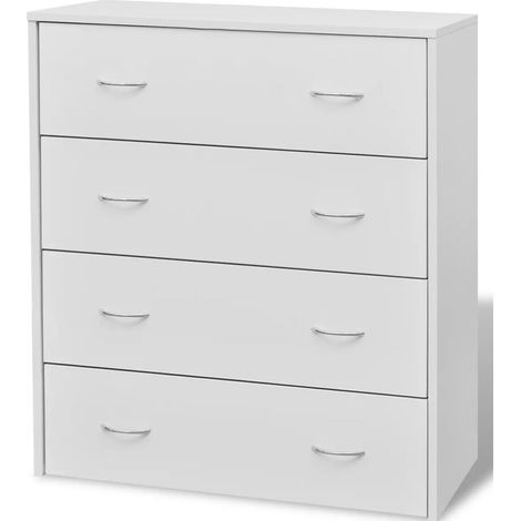 Commode 4 tiroirs bois blanc Chickie (1/5)