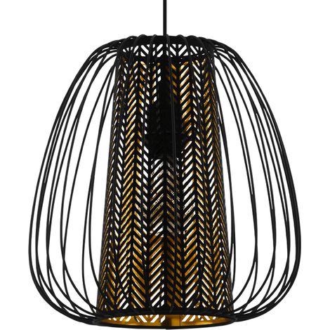 Suspension EGLO Bogota Noir ⌀38cm E27 40W (1/3)