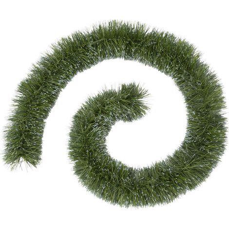 Guirlande de Noël BOA large 20 cm Vert avec bouts blancs Longueur 2.7 mètres - Feeric Christmas (1/3)
