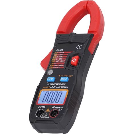 Pince ampèremétrique numérique multifonction AC DC, multimètre intelligent à plage automatique 1V-600V (1/5)