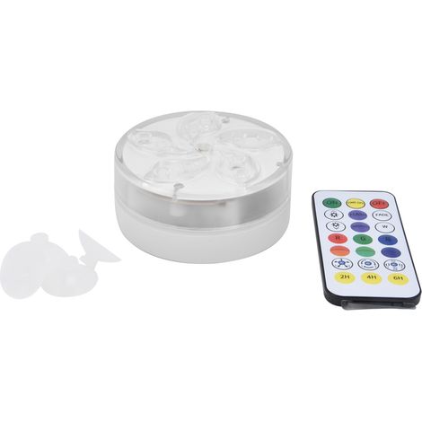 Lampe submersible LED RGB avec télécommande, ventouse magnétique pour décoration aquarium bassin poissons, éclairage étanche multi-couleurs.