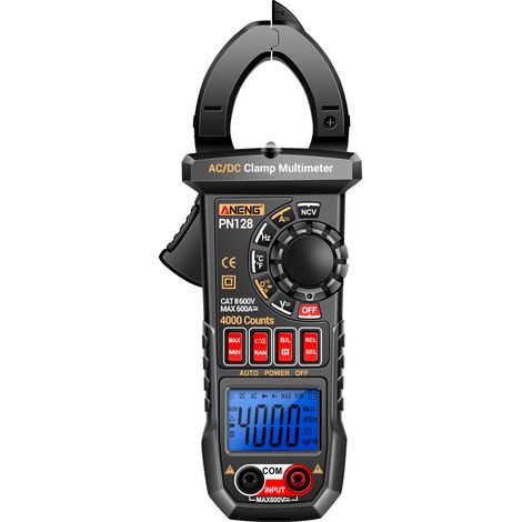 ANENG PN128 Clamp Meter 4000 Counts 600A AC/DC Current Ammeter Voltmeter Electric Tester True RMS Digital Multimeter Clamp Tool Measure Resistance Capacitor Diode Hz Temperature