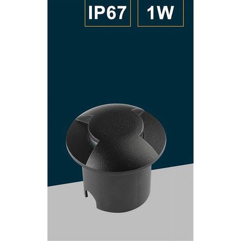 TrAdE Shop Traesio - Faretto Calpestabile Led 1w 2 Fasci Luce Lampada Segnapassi Per Esterno Ip67 322 - -Bianco Caldo      - (1/5)