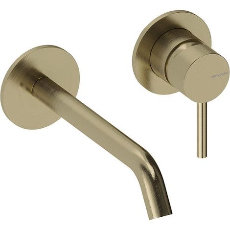 Mezclador de pared LOOP en oro cepillado Dorado