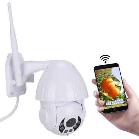 Interphone extérieur IP 110-240 V WiFi 1080p avec vision nocturne infrarouge et zoom numérique 4x (1/5)