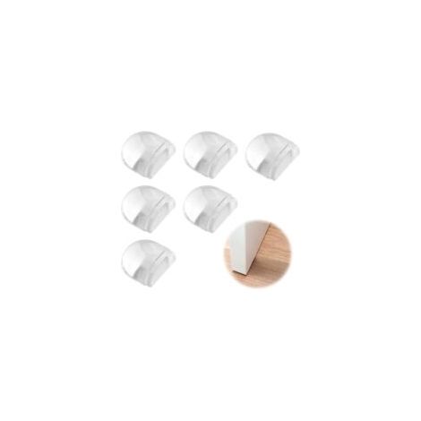 Lot de 6 butées de porte transparentes et autocollantes – Butée de porte murale – Butée de porte – Sans bavure – Buto - Crezuo (1/4)