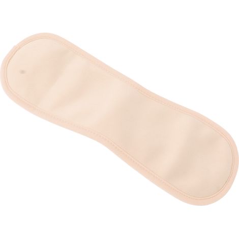 Pochette de cou pour huile de ricin, en polyester et coton, huile de ricin pour le foie, moins de dégâts, réutilisable, lavable, pour un sommeil confortable, coupe ajustée, beige (1/5)