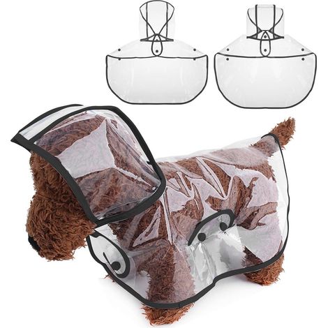 Combinaison de pluie imperméable transparente pour chien taille XL avec protection contre la pluie pour animaux de compagnie (1/5)