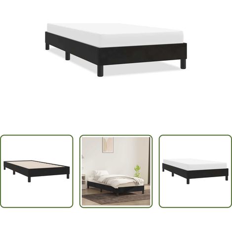 Matratze - Bettgestell ohne Matratze Schwarz 80x220 cm Samt (1/5)