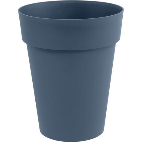 EDA - POT DE FLEUR VASE MI-HAUT TOSCANE Ø 44 CM - VOLUME 50 L - Ø 44 X H.53 CM - BLEU JEAN 013629 B.JE SX3 (1/2)