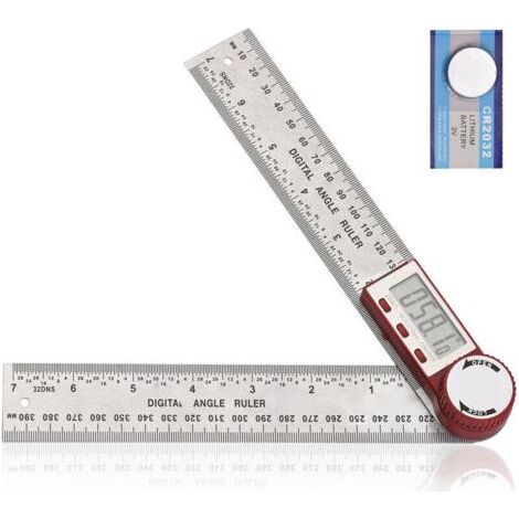 Règle d'angle numérique de haute précision instrument de mesure de rapporteur de l'industrie du bois à 360 degrés électronique multifonctionnelle (1/4)