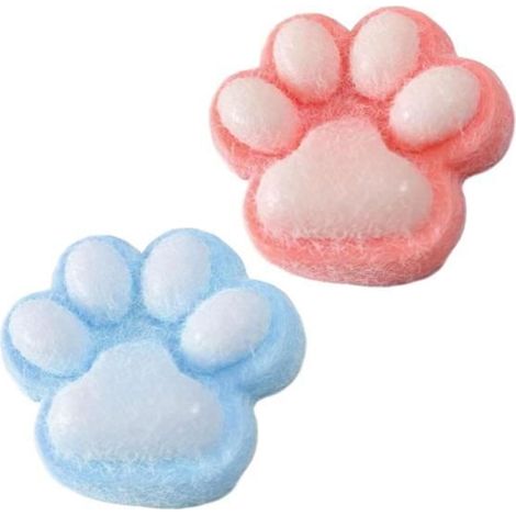 Jouet Anti-Stress - Kawaii - Patte de Chat - Silicone TPR - 2 pièces - 6x5x2 cm (1/4)