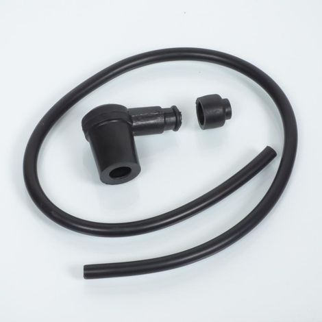Autoentstörung schwarz d7mm l50cm 90° mit Olive neu