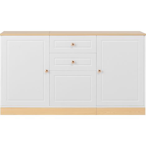 PLACARD Design Color Block Bois Blanc 135.50 x 39.00 x 76.00 cm (1/5)