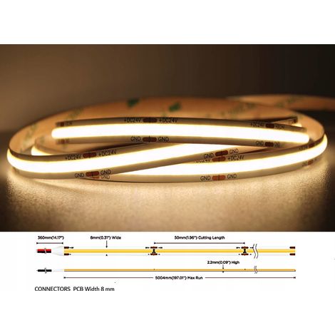 TAŚMA LED LED-COB-24V/8W-WW/5M - 3000K MW Lighting (1/3)