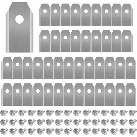 Lames de rechange en titane 3 g – 0,75 mm pour tondeuses robotiques – 45 pièces avec vis – compatibles modèles 105, 310, 315, 320, 420, 430X, R40i