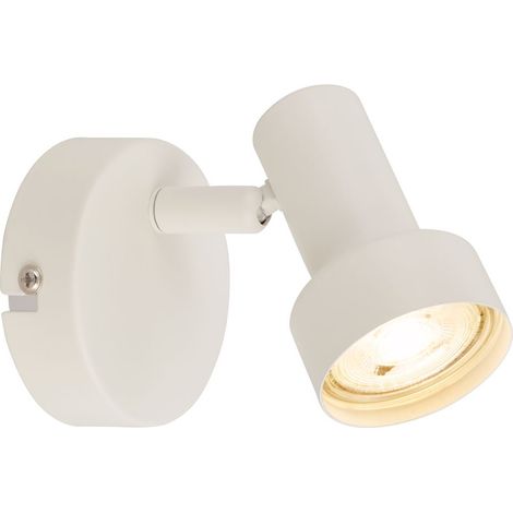 Briloner Applique orientabile Ø8x10,5cm attacco GU10 max. 9W bianco antico - Lampada da parete camera corridoio soggiorno