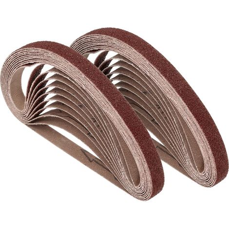 50 Pcs Bandes Abrasives 13mm x 457mm Alumine Oxyde Papier Abrasif 40 Grain, Pour Ponceuse À Bande Meulage Métal Travail Du Bois Enlèvement Rouille (1/5)