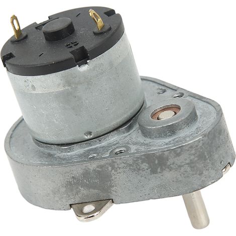 Moteur à engrenages CC, boîtier en aluminium, bobine en laiton, haute conductivité, réduction par vis sans fin, 12 V CC, 50 tr/min (1/5)