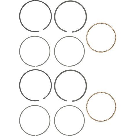 Jeu de Pièces de Rechange: 2 Sets de Segments de Piston pour Moteur/Générateur Gazoline 168F (5.5/6.5HP), Kit de 10 Pièces en Fer (1/5)