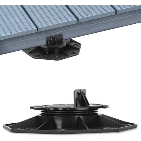 TolleTour 50 Stück Stelzlager Verstellfüße für WPC & Holz Terrassendielen, höhenverstellbar 18–30 mm, Premium Balkenlager für Terrassenunterbau (1/5)