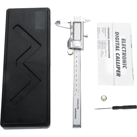 Hochpräziser digitaler Messschieber aus Metall mit LCD-Anzeige (0–150 mm), Mikrometer-Messwerkzeug (1/5)