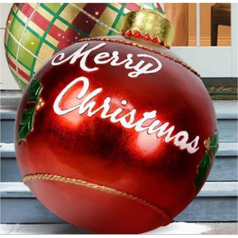 Boule de Noel Geante 60cm, Boule de noël pour extérieur Gonflable, Decoration de Noël pour la Maison Ornements de Noël, Plusieurs Couleurs,H (1/5)