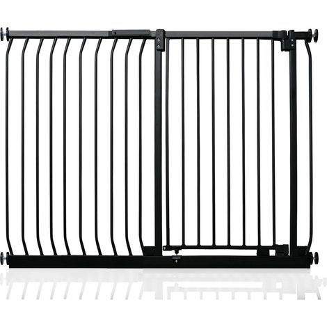 Safetots Extra Tall Elite Safety Gate, 125cm - 134cm, Matt Black, Extra Tall 96.8cm in Height, Pressure Fit Stair Gate