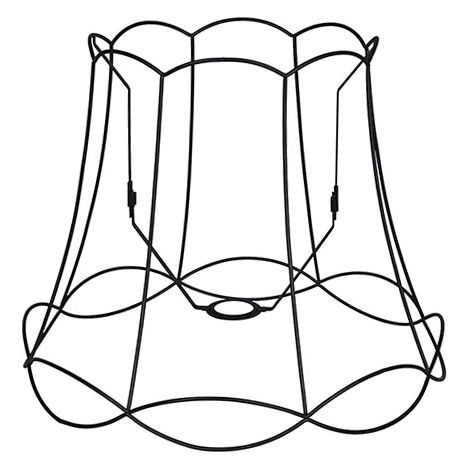 QAZQA Metal Lampshade Black 45/36 - Granny Frame