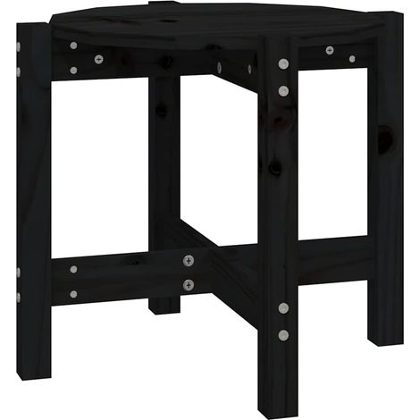 Maison Exclusive - Tavolino da Salotto Nero Ø 52,5x45 cm in Legno Massello di Pino (1/5)