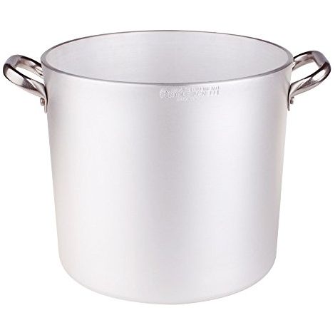 Pentole Agnelli ALMR110332 Pentola Cilindrica Radiante con Due Maniglie Inox, Argento, 32 cm, 24 l, 1 Pezzo
