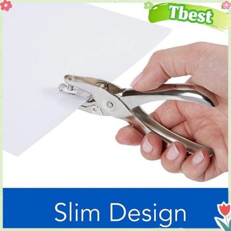 Tbest Perforatrice Perforateur à Trou Unique en Alliage de Zinc, capacité de 8 Feuilles, Outil de Poinçonnage bureau plastifieuse (1/4)