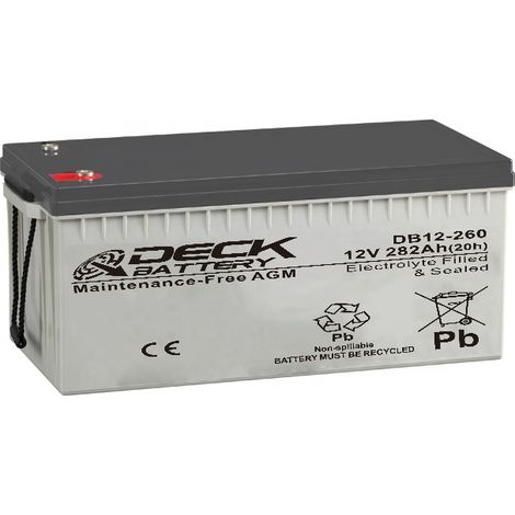 Batería AGM 12v 282Ah  Deck Sellada DB12-260