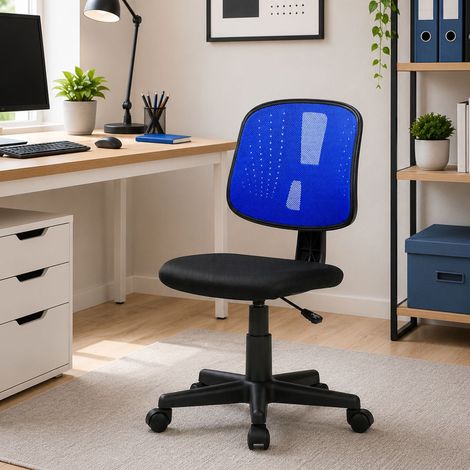 Stuhl mit Rollen - Bürostuhl Schwarz (1/3)