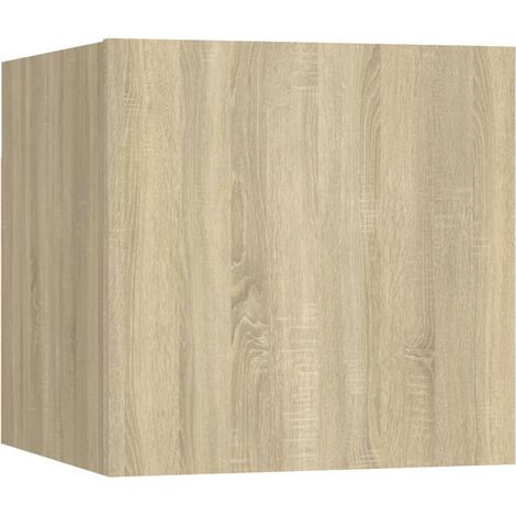 Table de chevet suspendu Chêne sonoma 30,5x30x30 (1/5)